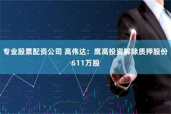 专业股票配资公司 高伟达：鹰高投资解除质押股份611万股